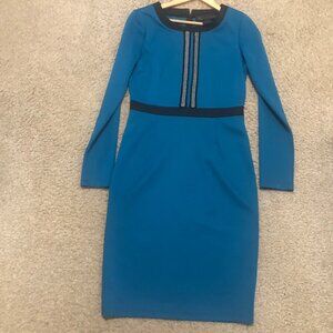 Kardashian Kollection teal midi dress Size M